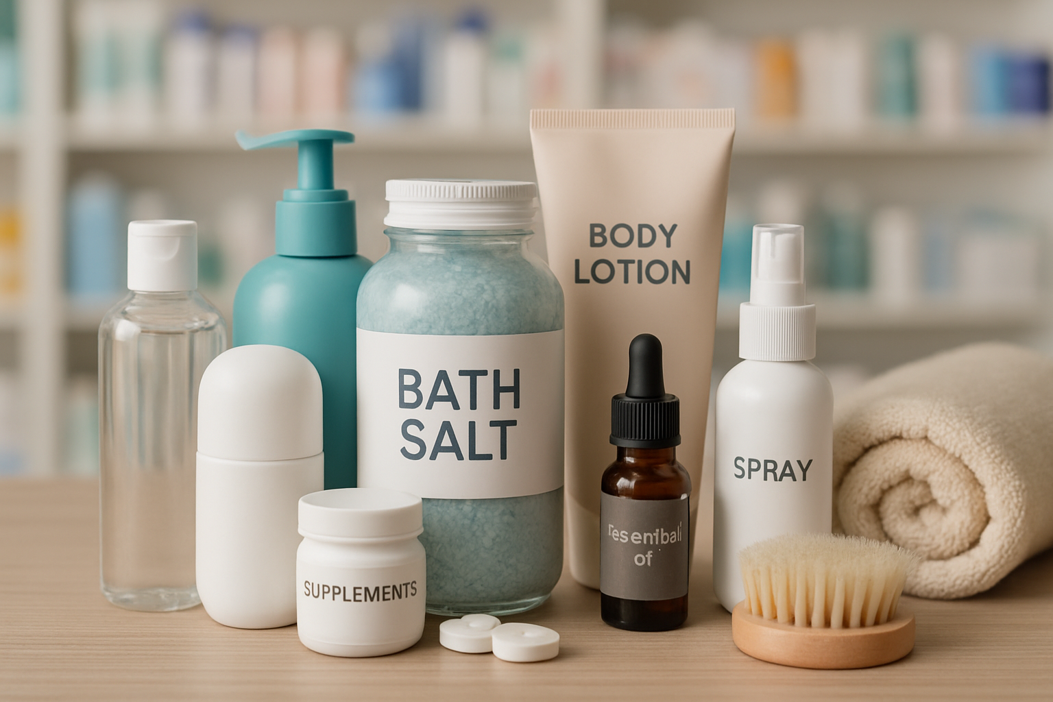 Artículos de cuidado personal y bienestar en droguería